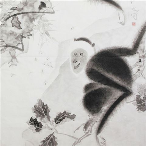 猿月福禄图