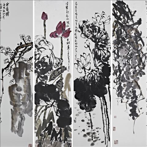 寒香图/冷碧新秋水/墨荷图/清溪一叶