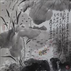 叶擎波面小雨忽来