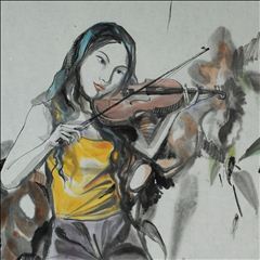 拉小提琴的女子