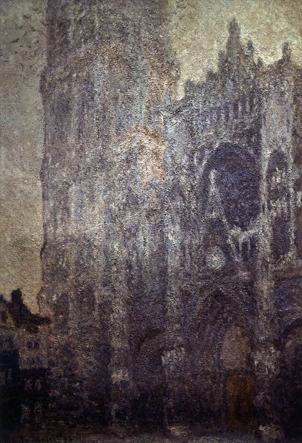 318,油画,油画风景,莫奈,《卢昂大教堂》
