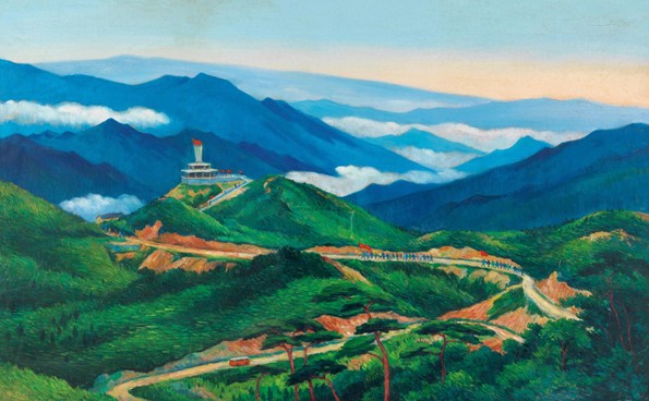 318,318艺术,周碧初,油画,油画风景,《井冈山——黄洋界》