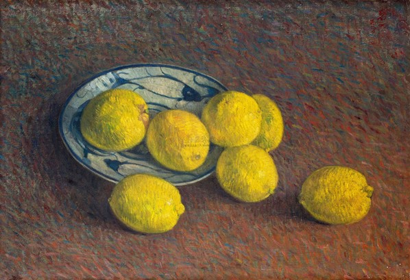 318,318艺术,周碧初,油画,油画静物,《柠檬》