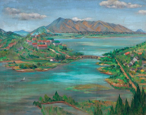 318,318艺术,周碧初,油画,油画风景,《太湖疗养院》
