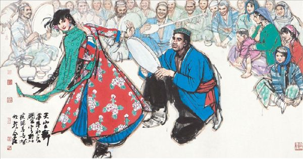 318,318艺术,史国良,国画,国画人物,《天山之舞》