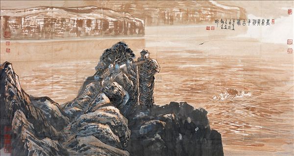 318,318艺术,苗重安,国画,国画山水,《万里黄河》