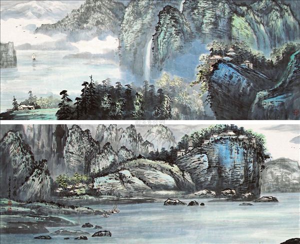 318,318艺术,苗重安,国画,国画山水,《山水》
