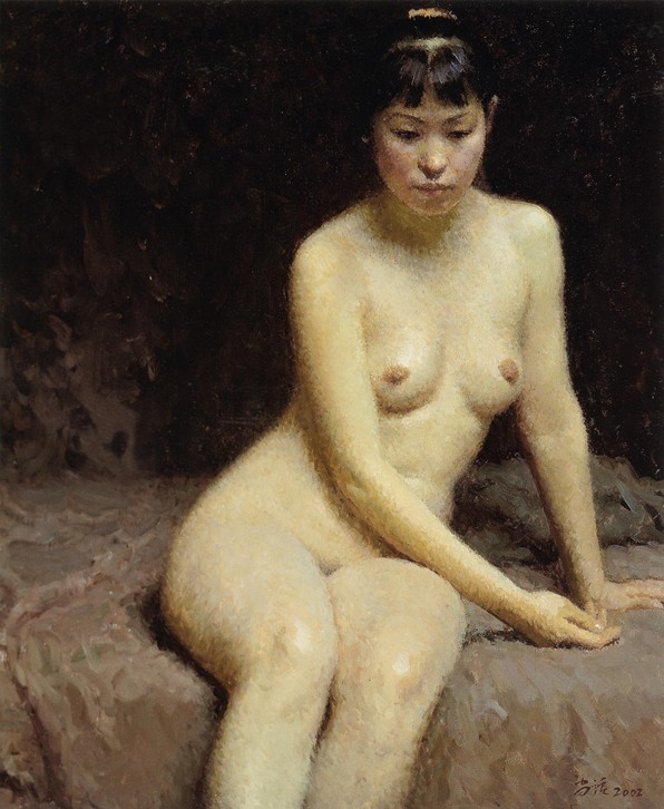 318,318艺术,靳尚谊,油画,油画人物,《沉思中的女人体》