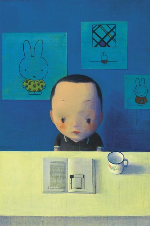 318,318艺术,刘野,油画,油画人物,《蒙德里安、迪克·布鲁纳和我》