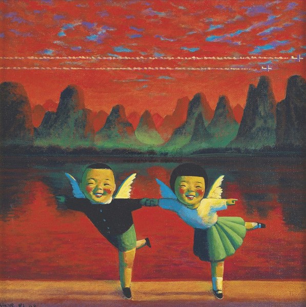 318,318艺术,刘野,油画,油画人物,《Angels in Flight》