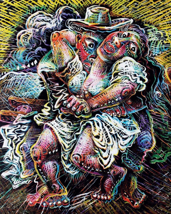 318,318艺术,罗中立,油画,油画人物,《拥抱系列》