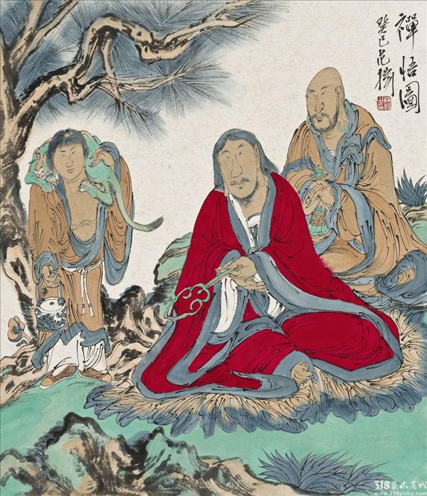 318,318艺术,国画,范扬,《禅悟图》