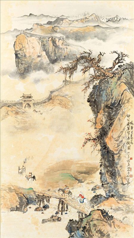 318,318艺术,关山月,国画,国画山水,《万里长城》