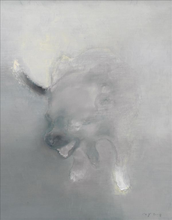 318,318艺术,毛焰,油画,油画人物,《狗》