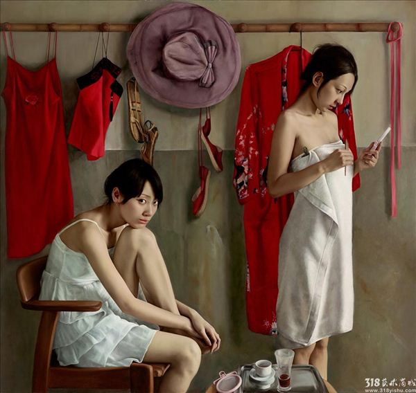 318,318艺术,李文涛,油画,《青春岁月》