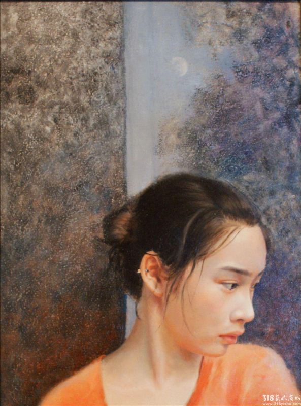 318,318艺术,张杰帅,油画,《月鸣清明》