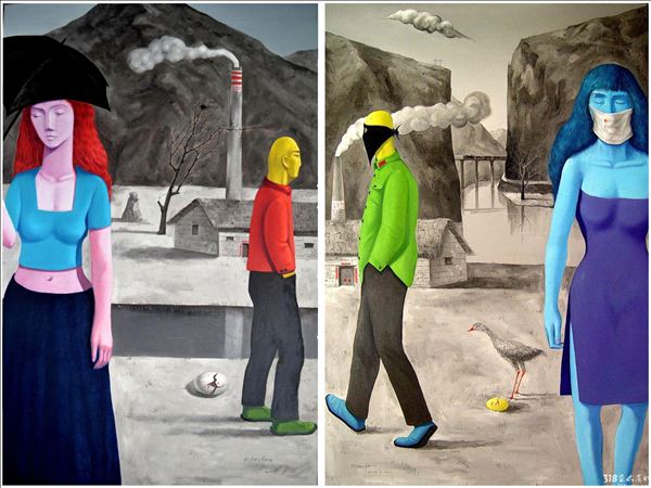 318,318艺术,刘德钊,油画,油画人物,《背道而去》,《别问我是谁》