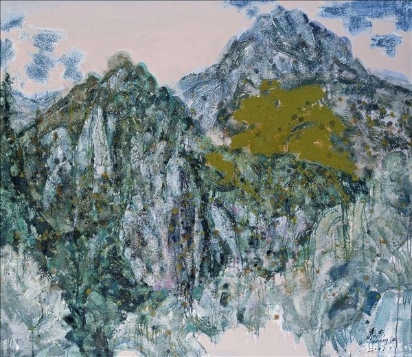 318,318艺术,张杰,油画,油画风景,《绿色印记》