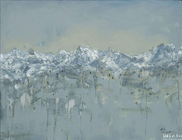 318,318艺术,张杰,油画,油画风景,《大地颤音之二》