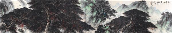 318,318艺术,黎雄才,国画,国画花鸟,《长青不老松》