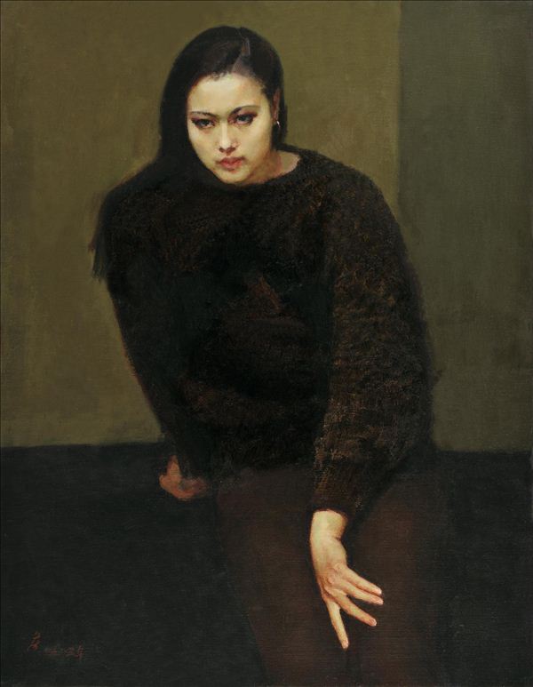 318,318艺术,油画,写实油画,詹建俊,《凌妮》