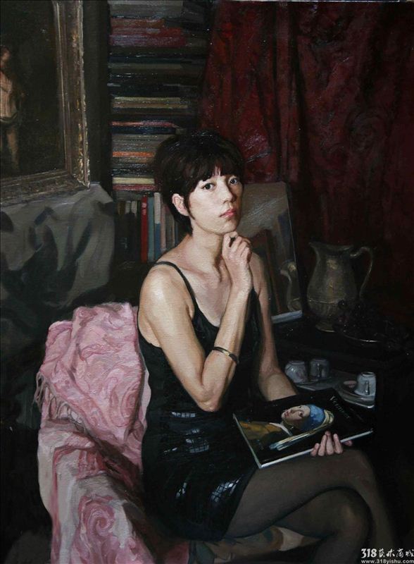 318,318艺术,张晓鹏,油画,油画人物,《葡萄》