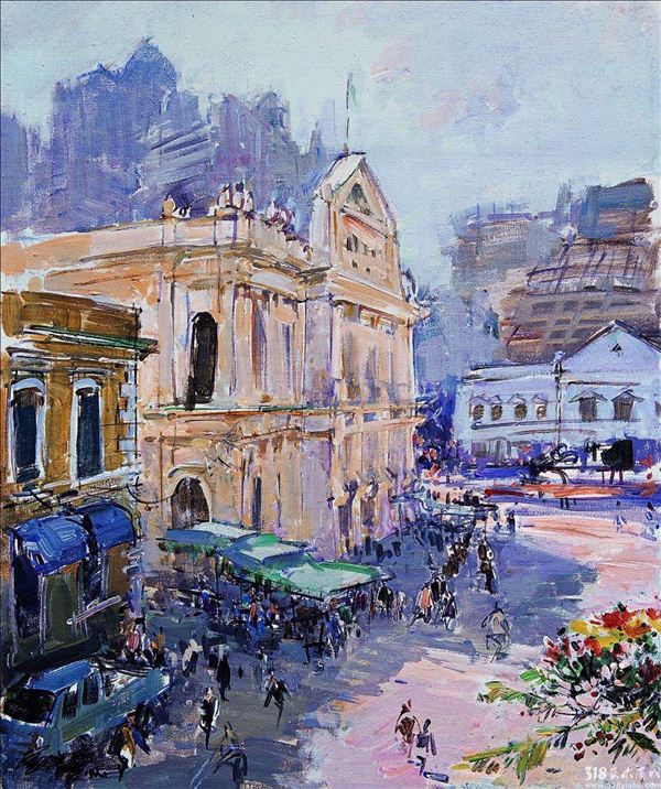 318,318艺术,李金明,油画,油画风景,《窗外的光影》
