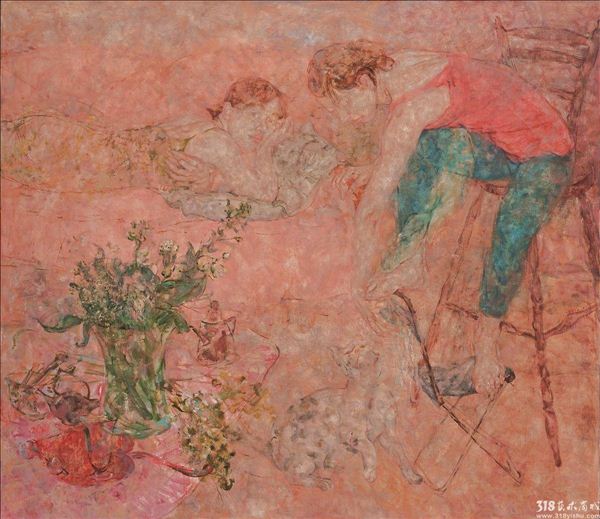 318,318艺术,艺术品交易网站,杨得聆,油画,《我爱我家之一》