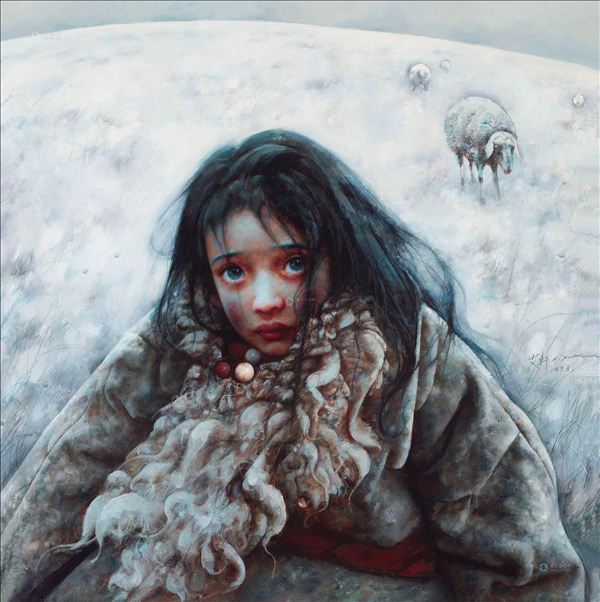 318,318艺术,艺术品交易网站,艾轩,油画,《小毛毛虫》