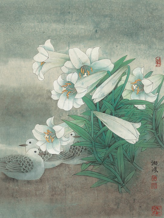318,318艺术,艺术品交易,陈湘波,国画,《润物无声》