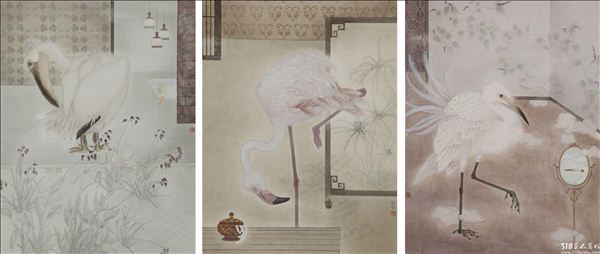 318,318艺术,艺术品交易网站,谢莹,国画,国画花鸟,《闺阁系列》