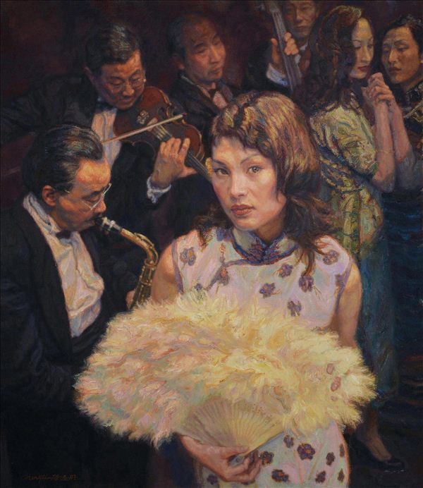 318,318艺术,艺术品网站,艺术品交易网站,陈逸飞,油画,《上海旧梦》