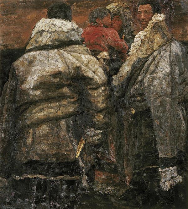 318,318艺术,艺术品网站,艺术品交易网站,陈逸飞,油画,《藏族人家》