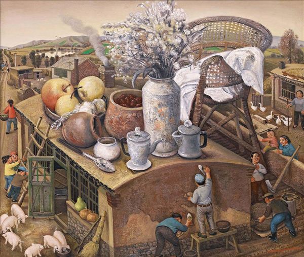 318,318艺术,艺术品交易网站,陈树中,油画,《野草滩物语之二十三》