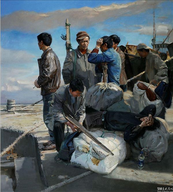 318,318艺术,艺术品交易网站,商亚东,油画,油画人物,《远方》