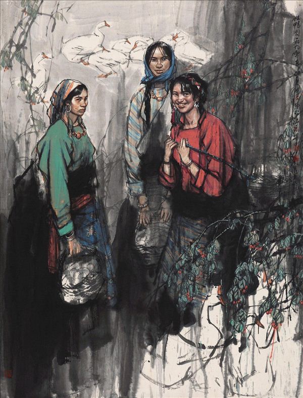 318,318艺术,艺术品网站,艺术收藏,艺术品交易网站,史国良,国画,《牧鸭图》