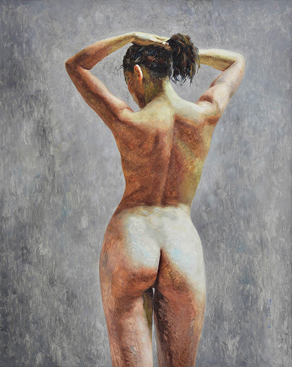 318,318艺术,艺术收藏,艺术品交易网站,孙为民,油画,《舒展的背影》
