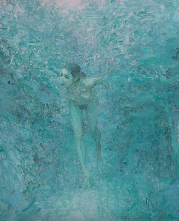 当代艺术,原创艺术,何多苓,油画,318,318艺术,《小绿人》
