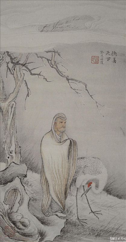 318,318艺术,艺术品网站,艺术品交易网站,籍洪达,国画,国画人物,《德善天下》
