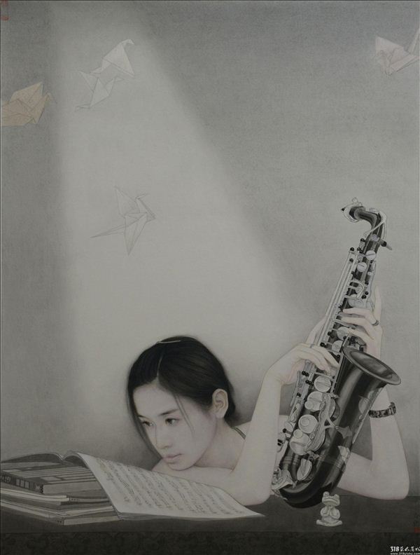 318,318艺术,艺术品网站,艺术品交易,范春晓,国画,国画人物,《青蛙的猜想》