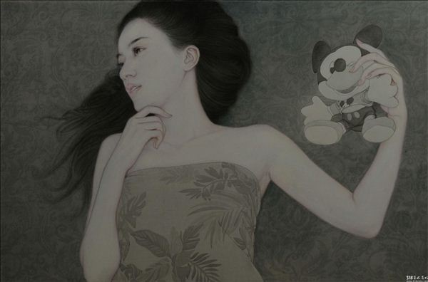 318,318艺术,艺术品网站,艺术品交易,范春晓,国画,国画人物《玩具之