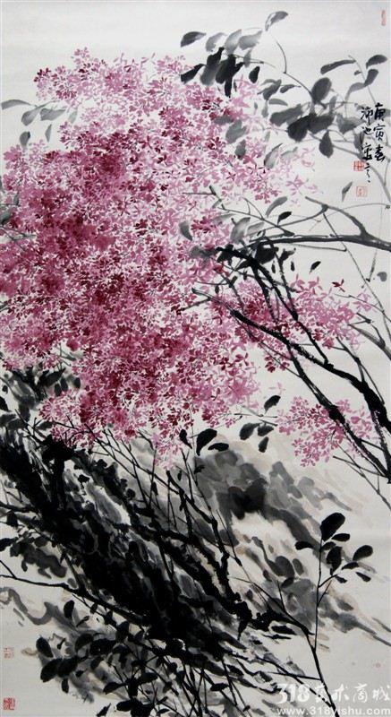 318艺术,艺术品交易,韩沛池,国画,国画花鸟,《徐风晓畅》