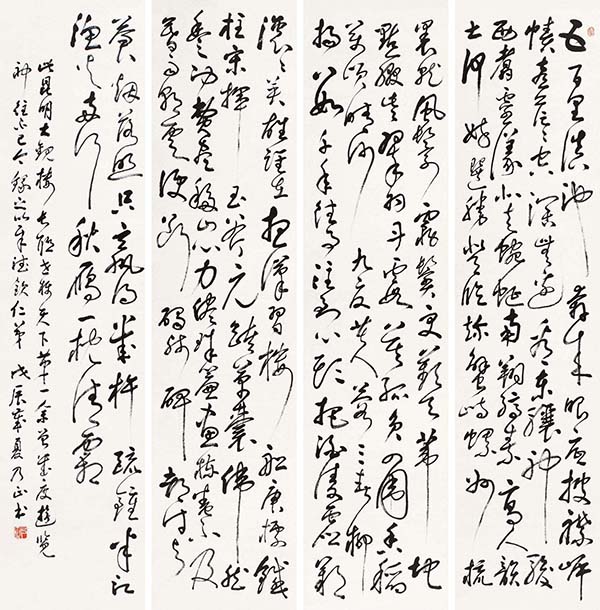 油画,当代艺术,艺术收藏,318,318艺术商城,朱乃正,《草书昆明大观楼长联（四屏）》