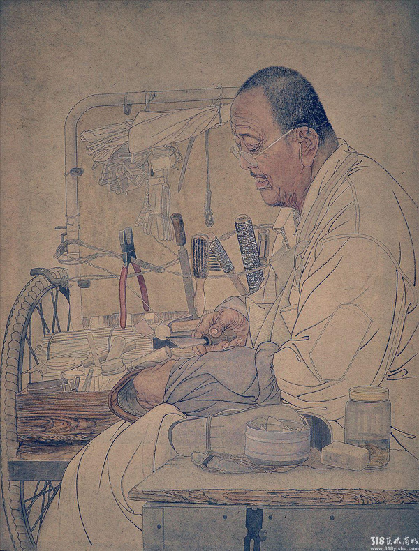 318,318艺术,当代艺术,国画,夏晓亮,艺术品网站,艺术品交易网站,《自得其乐》