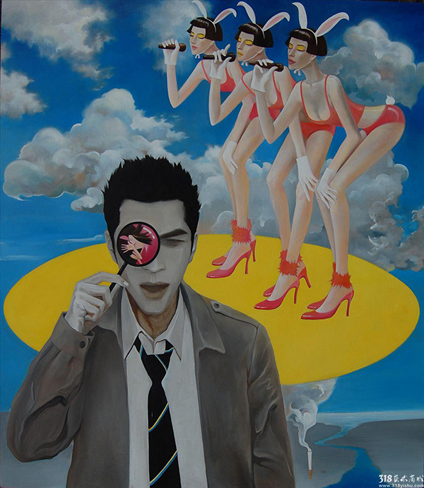 318,318艺术,原创艺术,当代艺术,艺术商城,油画,刘骐铭,《现代文明No.2》