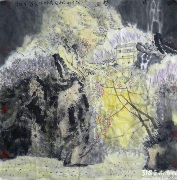 318,318艺术,原创艺术,当代艺术,艺术商城,艺术品市场,国画，王跃奎,《云林太极》