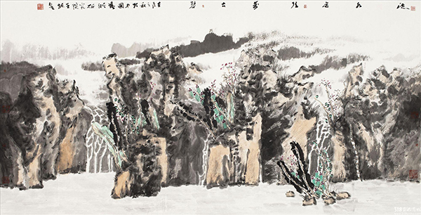 318,318艺术,原创艺术,当代艺术,艺术商城,艺术品市场,国画，王跃奎,《溪山无尽之一》