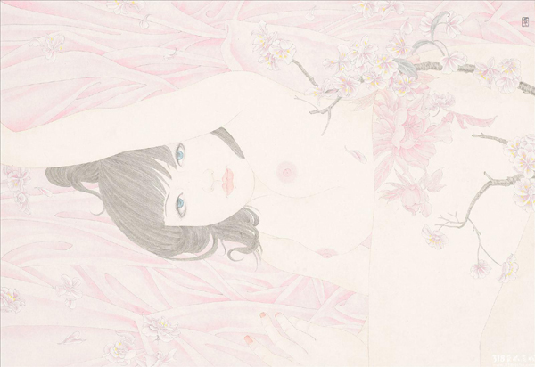 318,318艺术,原创艺术,艺术品网站,艺术品交易网站,李嘉儒,国画,《此情可待》