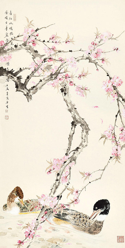 318,318艺术,当代艺术,原创艺术,艺术收藏,国画,周午生,《春江水暖鸭先知》