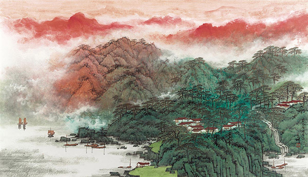 318,318艺术,当代艺术,原创艺术,艺术收藏,国画,宋玉明,《山水》
